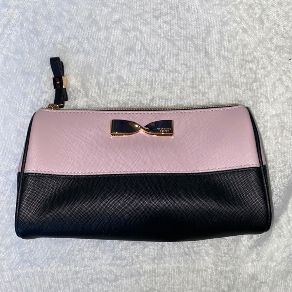 NWOT PINK Victoria Secret Pink and Black Makeup Comestic Bag